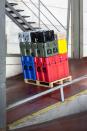 Peli ISP2 Rotomoulded Cases stacked on Europallet in a slope