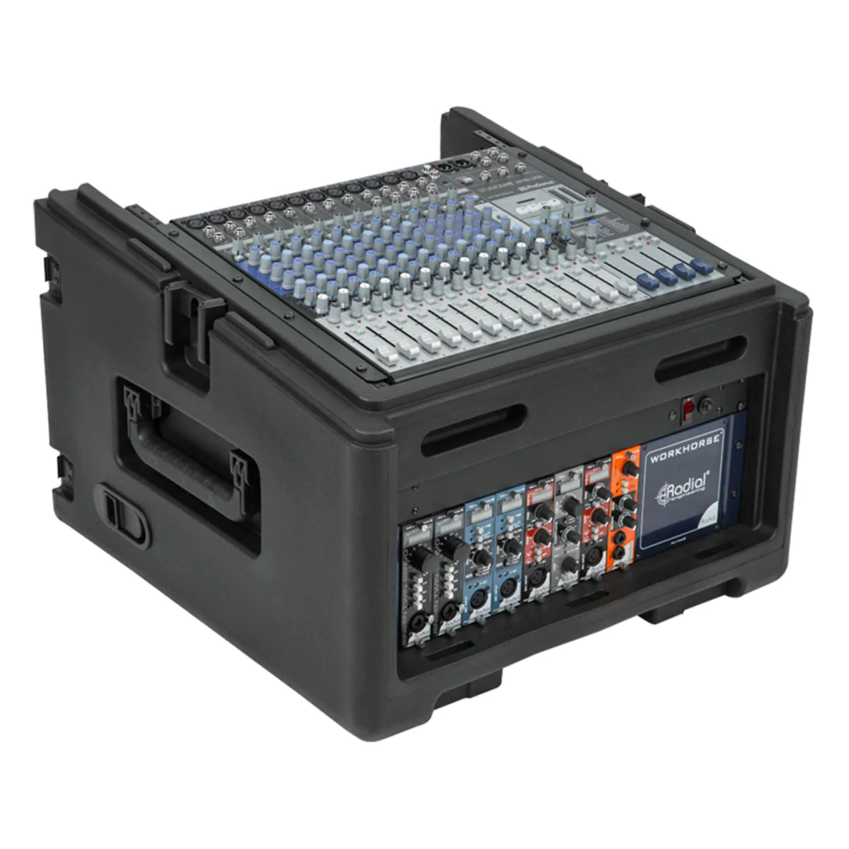 SKB 1SKBR104W Audio and DJ Rack Case 10U x 4U Compact Rolling Rig